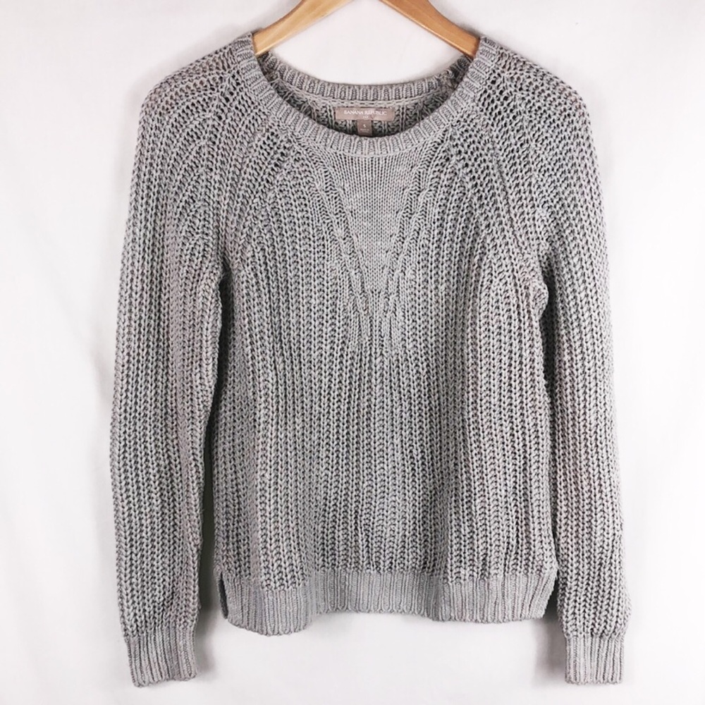 Banana Republic Factory Gray Knit Sweater